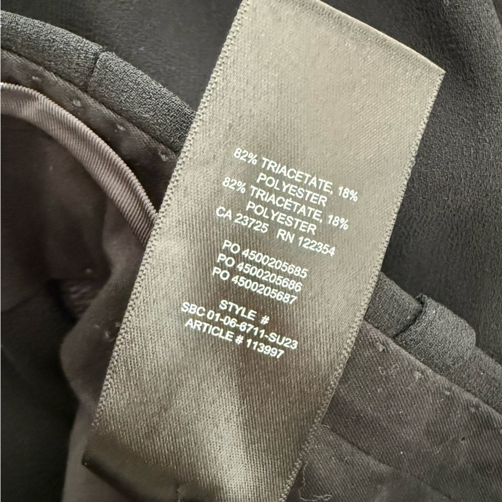 Aritzia Babaton Refined Satin Cargo Career Officewear Trouser Pant Black size 00 - Picture 10 of 10